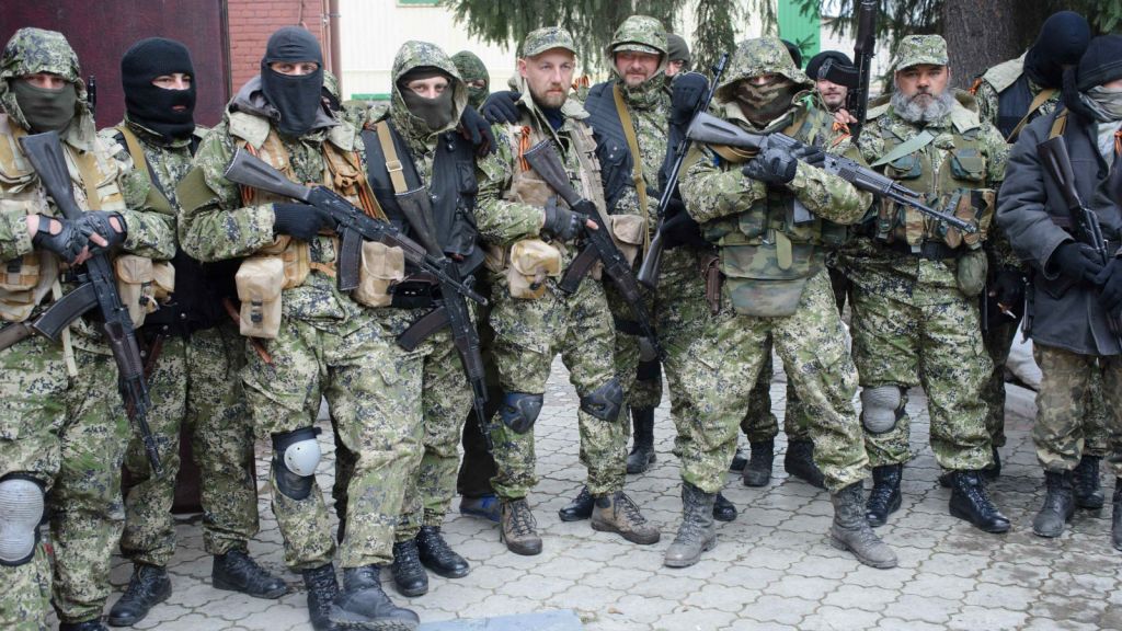 Teroriști ruși în estul Ucrainei